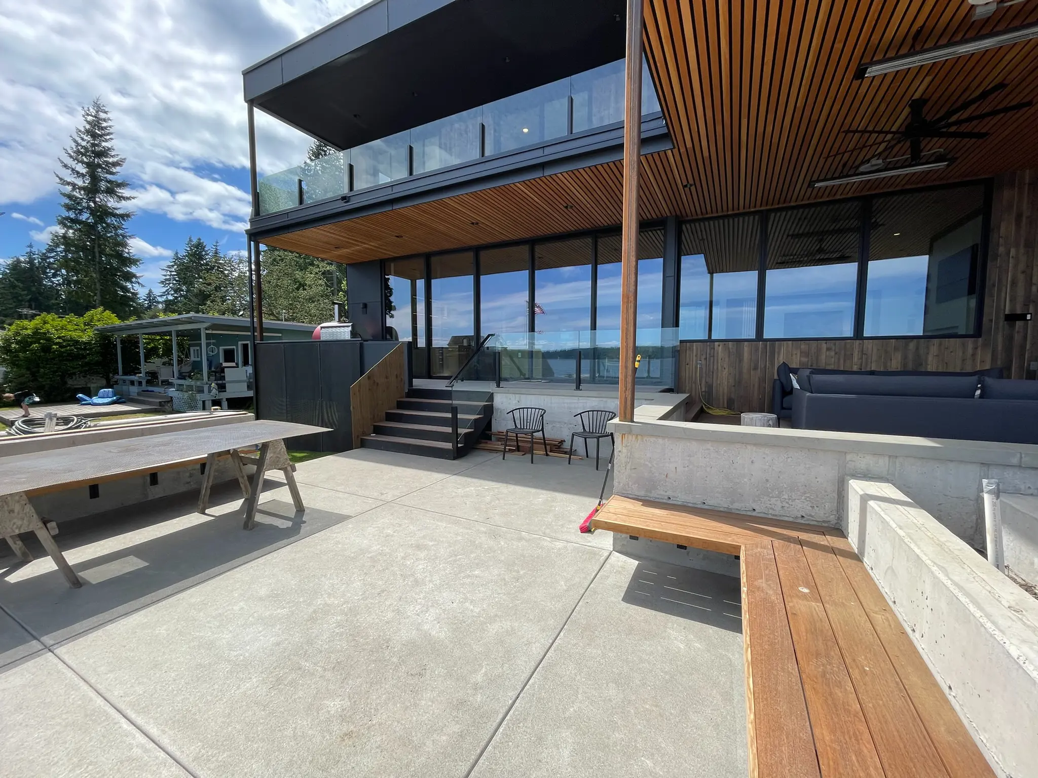 Custom glass railing project by Northwest Glass LLC